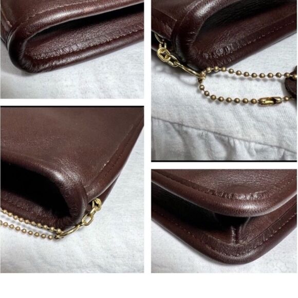 Coach 7165 Brown Mahogany Vintage Chunky Makeup Case Original Hang Tag And Chain - Picture 12 of 12